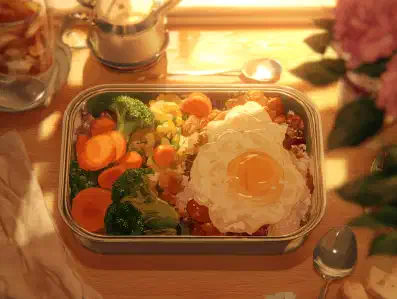 Rezeptbild zu Gemüsemischung mit Reis und Eiern