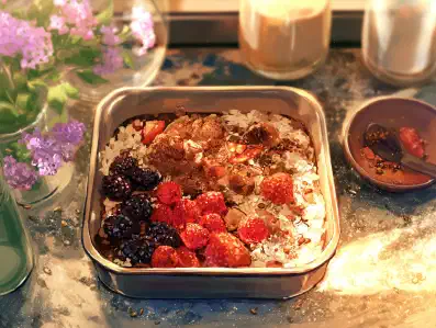 Rezeptbild zu Haferflocken mit Beerenmischung